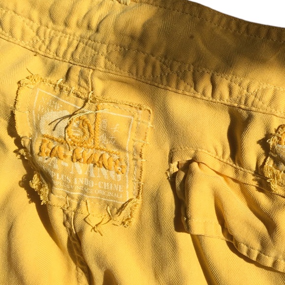 Sunny Yellow DaNang Cut Off Cargo Shorts - Picture 9 of 9